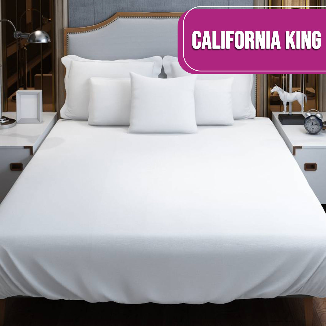 T200 Plain Percale Fitted Sheet California King 72 X 84 X 16